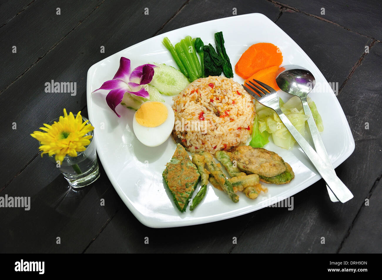 Rice with chili paste Stock Photo Alamy