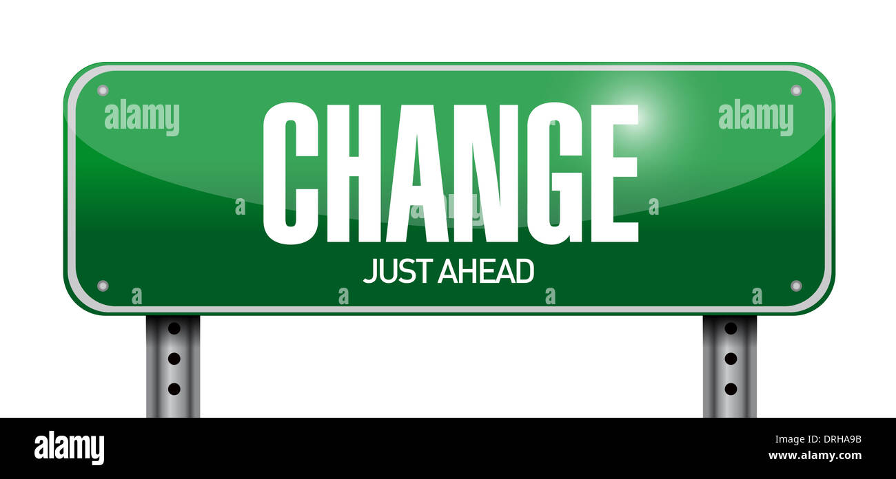 change road sign illustration design over a white background Stock