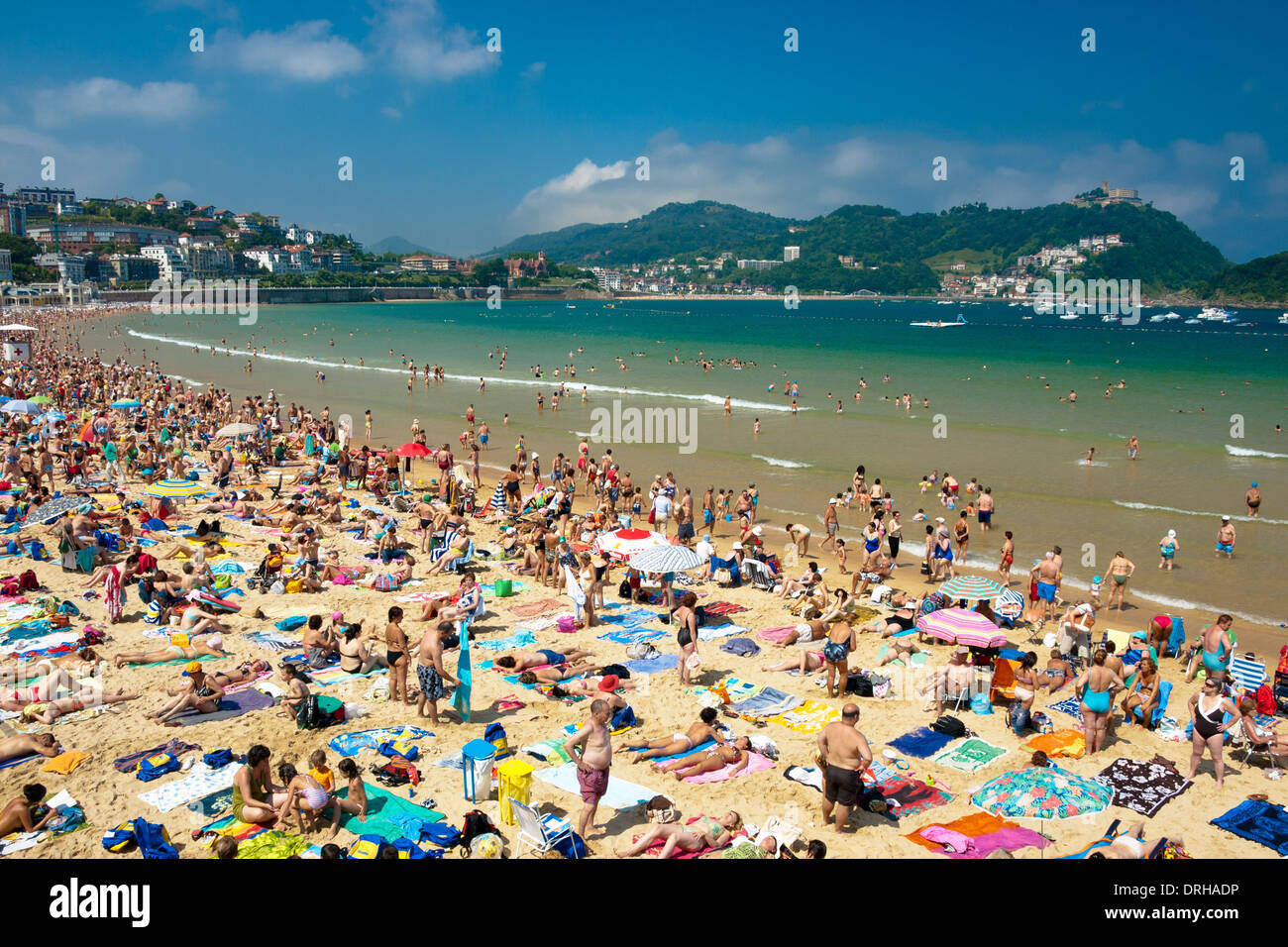 A View Of The Beautiful But Crowded Playa De La Concha Beach Of La 