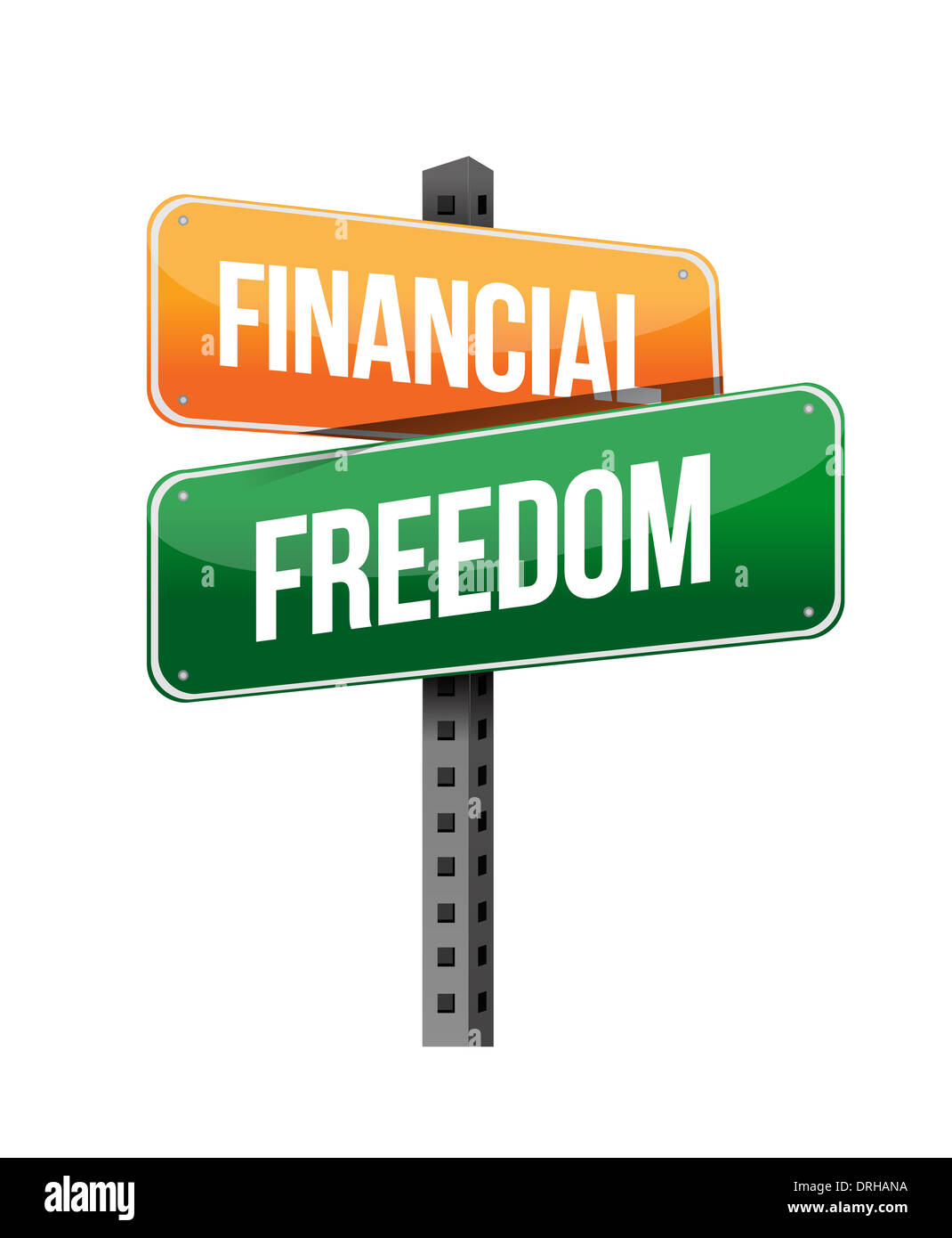 financial freedom illustration design over a white background Stock Photo