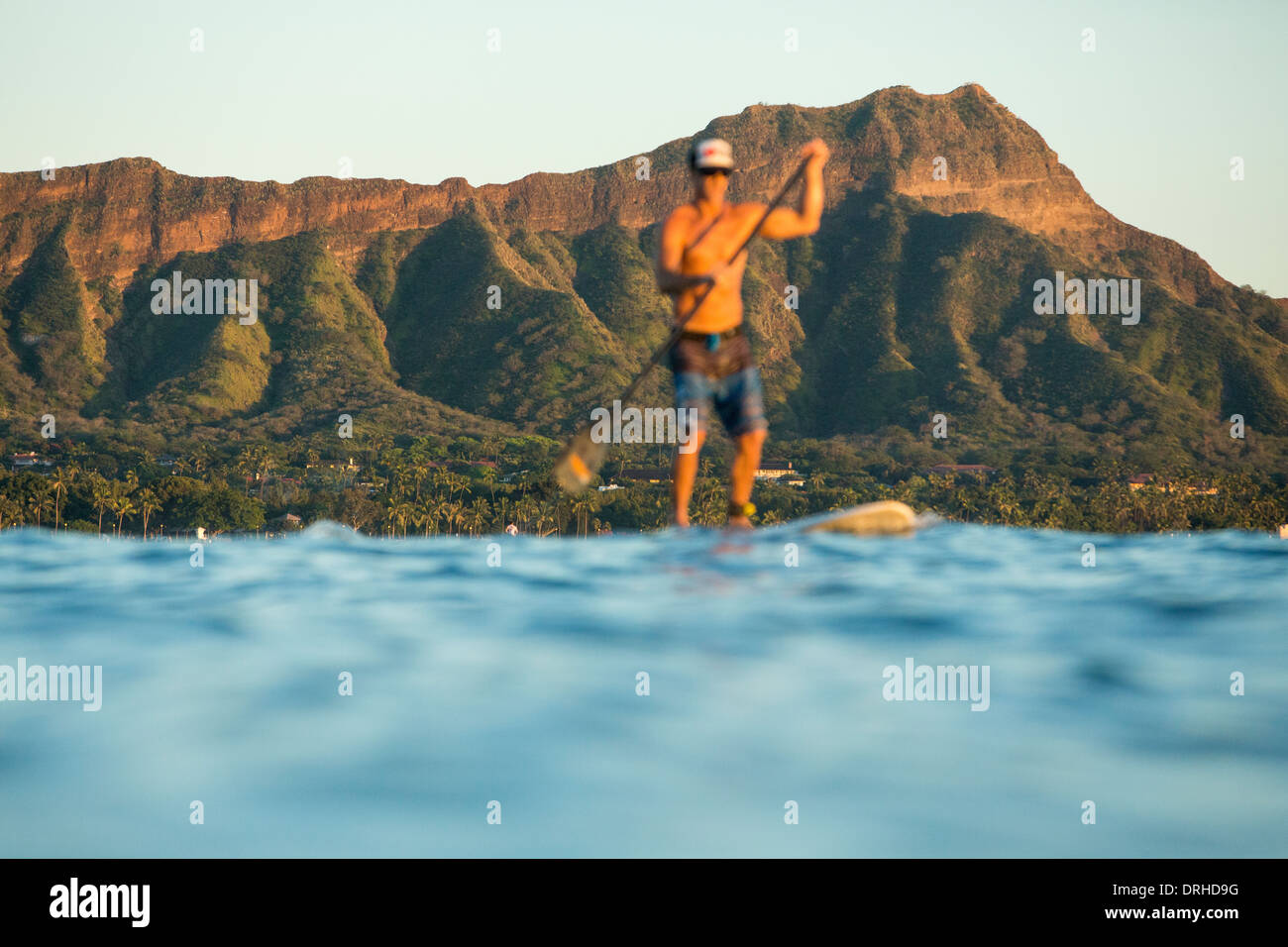 Hawaii Honolulu SUP Stand up Paddle board Waikiki Beach board ocean sport paddle winter [Brad