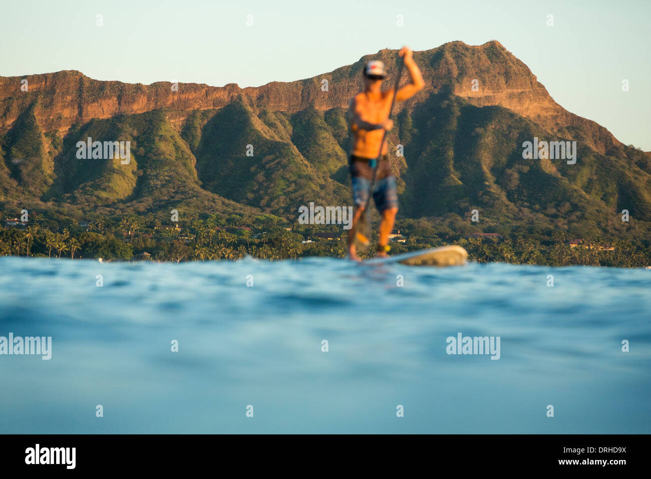 Hawaii Honolulu SUP Stand up Paddle board Waikiki Beach board ocean sport paddle winter [Brad