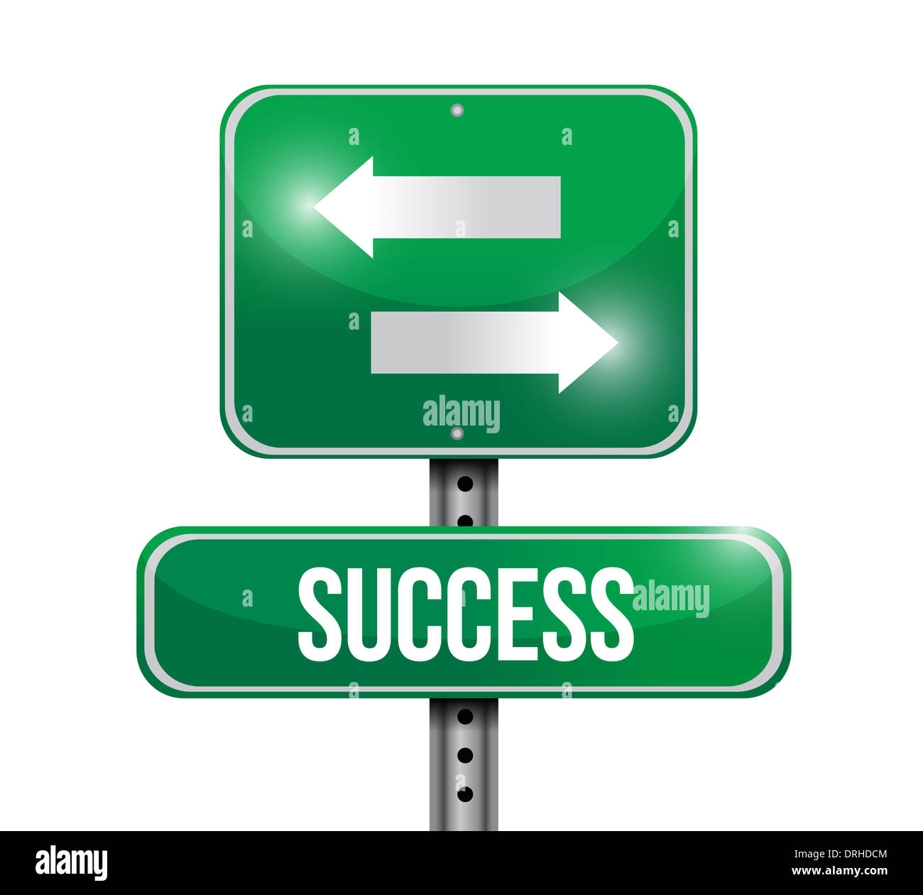success road sign illustration over a white background Stock Photo Alamy