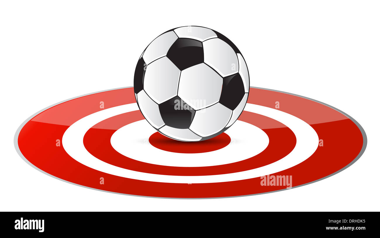 soccer ball target concept illustration design over white Stock Photo