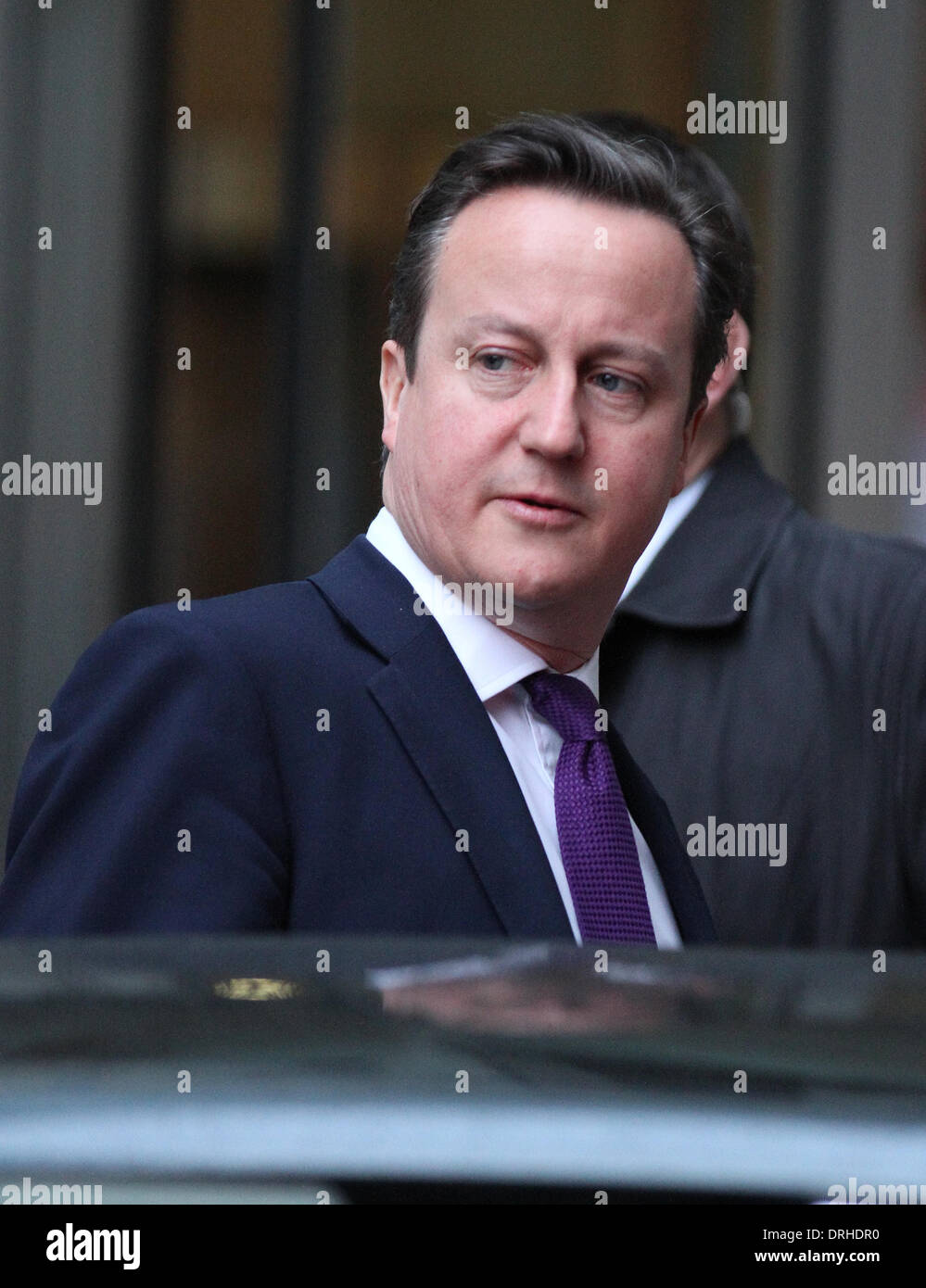 London, UK, 27th January 2014. David Cameron, Prime Minister of the United Kingdom, First Lord of the Treasury, Minister for the Stock Photo