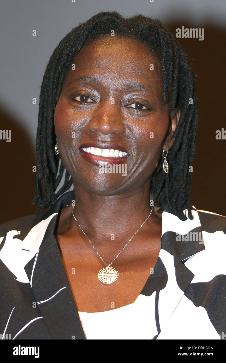 Auma Obama attends to the opening of ''Reading Day'' at the Thalia Bookstore in Hamburg. On January 26th, 2014 Stock Photo