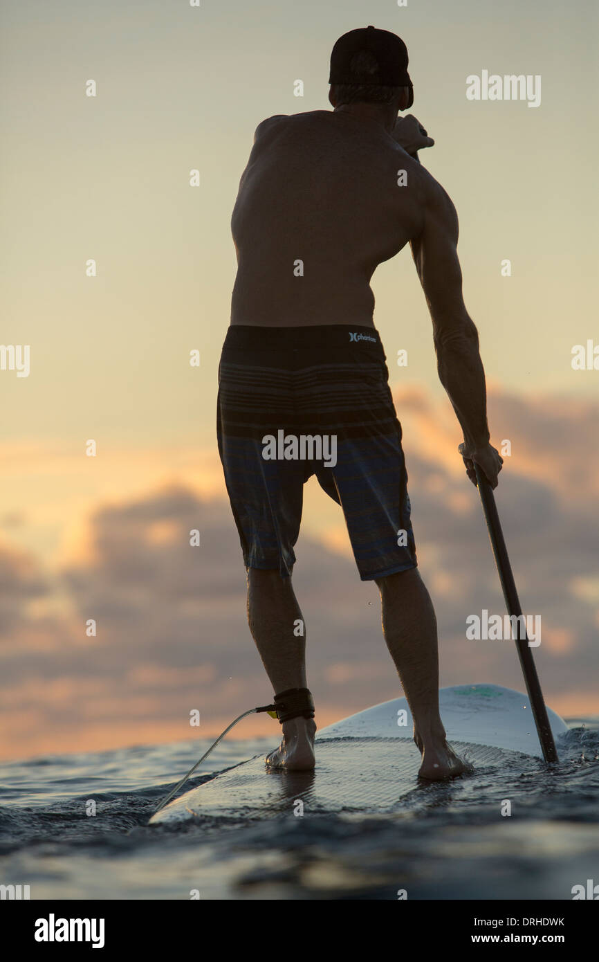 Hawaii Honolulu SUP Stand up Paddle board Waikiki Beach board ocean sport paddle winter [Brad