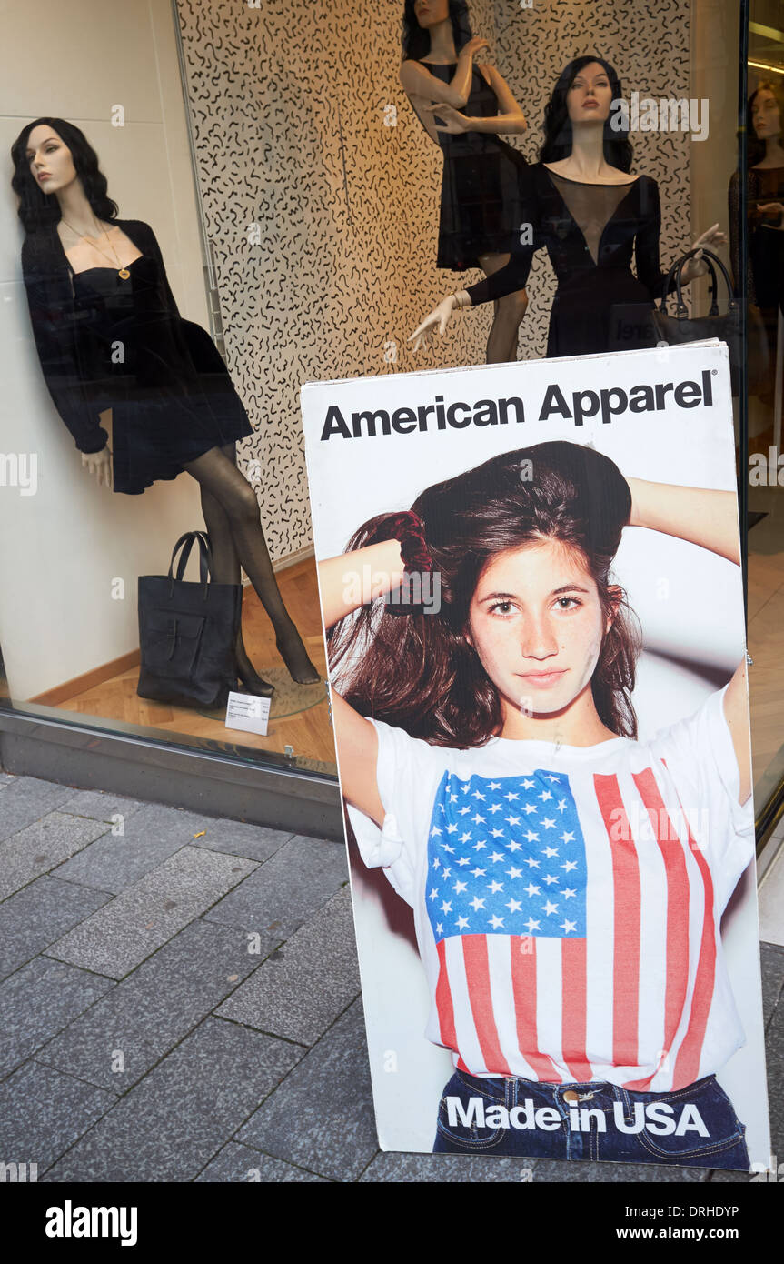 American Apparel clothes store Stock Photo