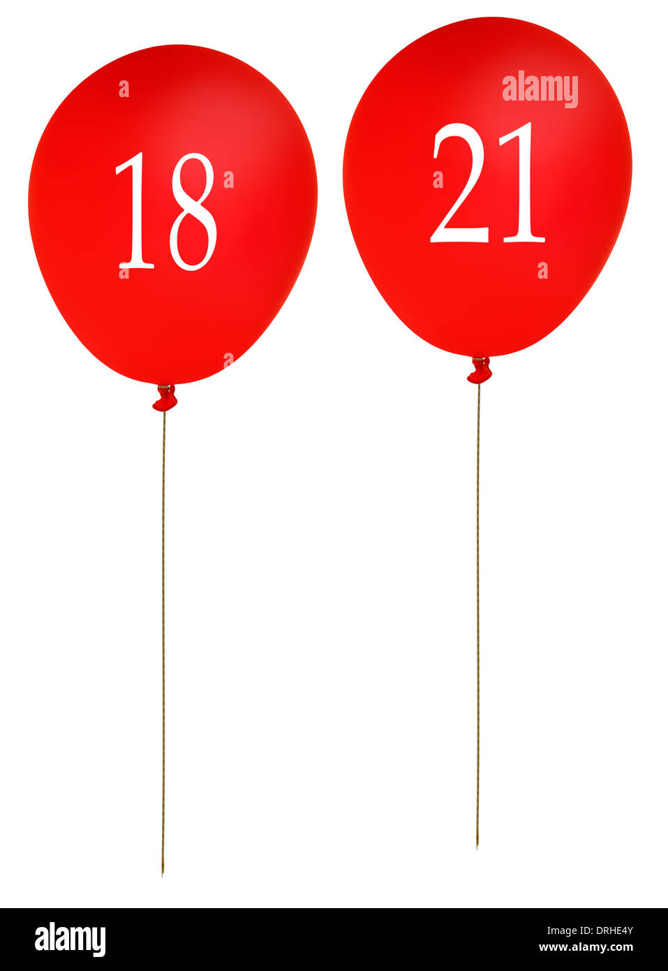 Coming of age party balloons. Stock Photo