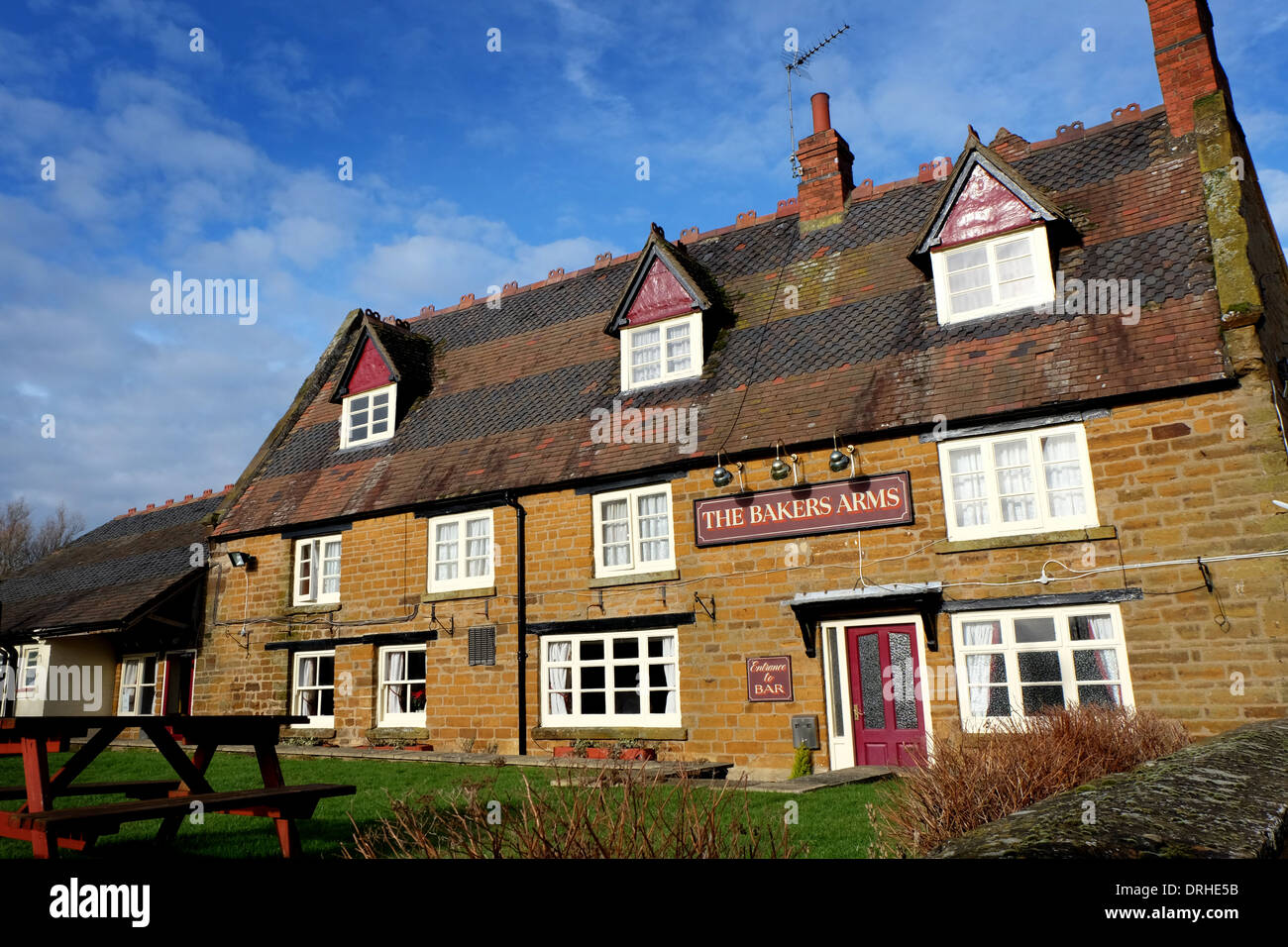 The Bakers Arms pub, Bugbrooke, Northamptonshire Stock Photo 66152503