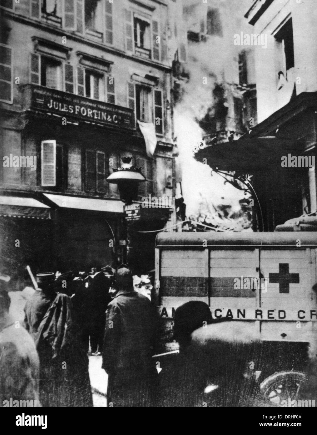 Gotha raid on Paris, WW1 Stock Photo