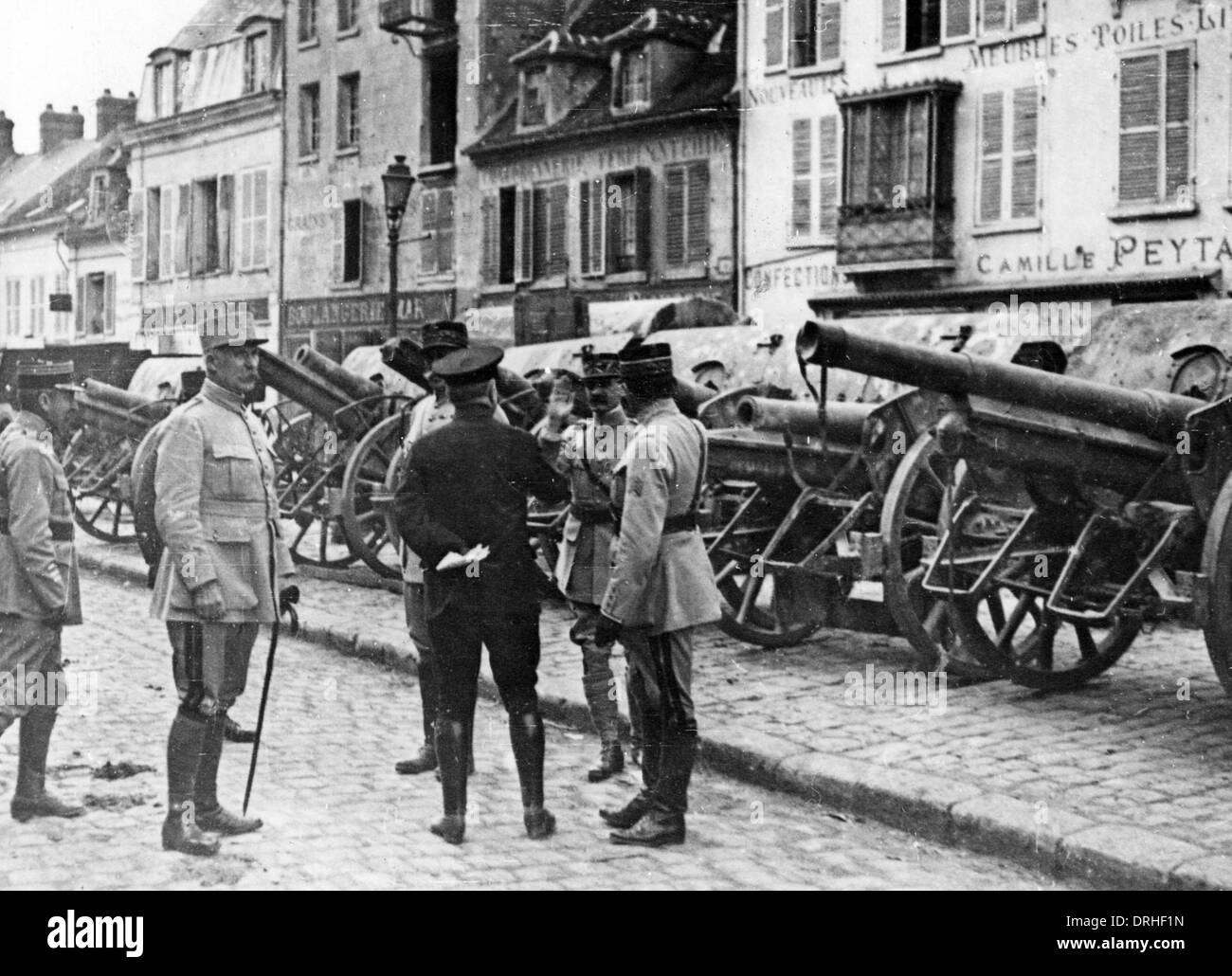 French generals in Villers-Cotterets, France, WW1 Stock Photo