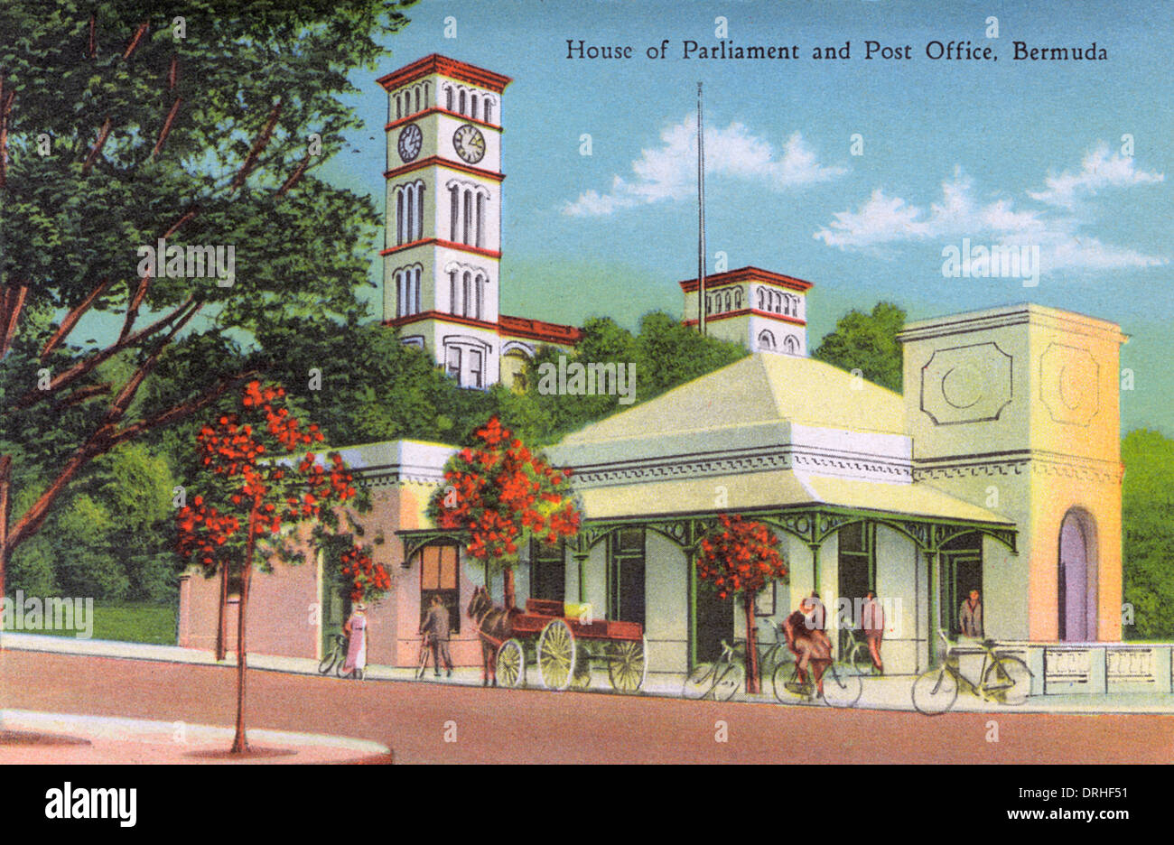 House of Parliament and Post Office, Bermuda Stock Photo