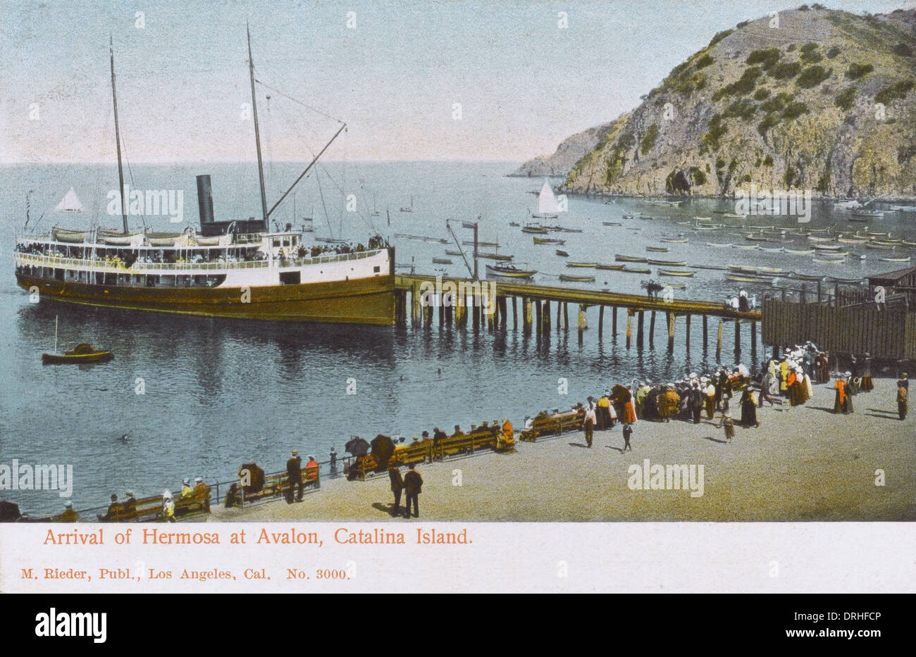 Arrival of Hermosa - Avalon, Catalina Island, California, US Stock Photo