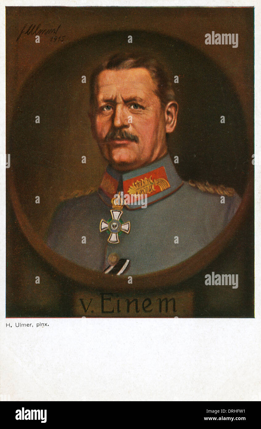 General Karl von Einem, German army commander, WW1 Stock Photo