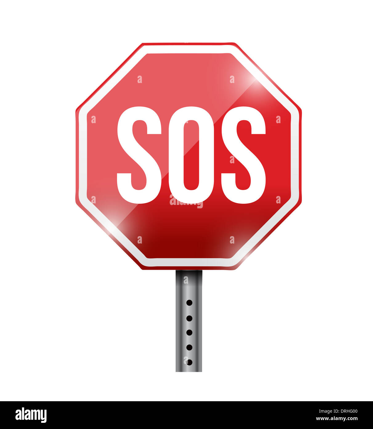sos road sign illustration design over a white background Stock Photo ...