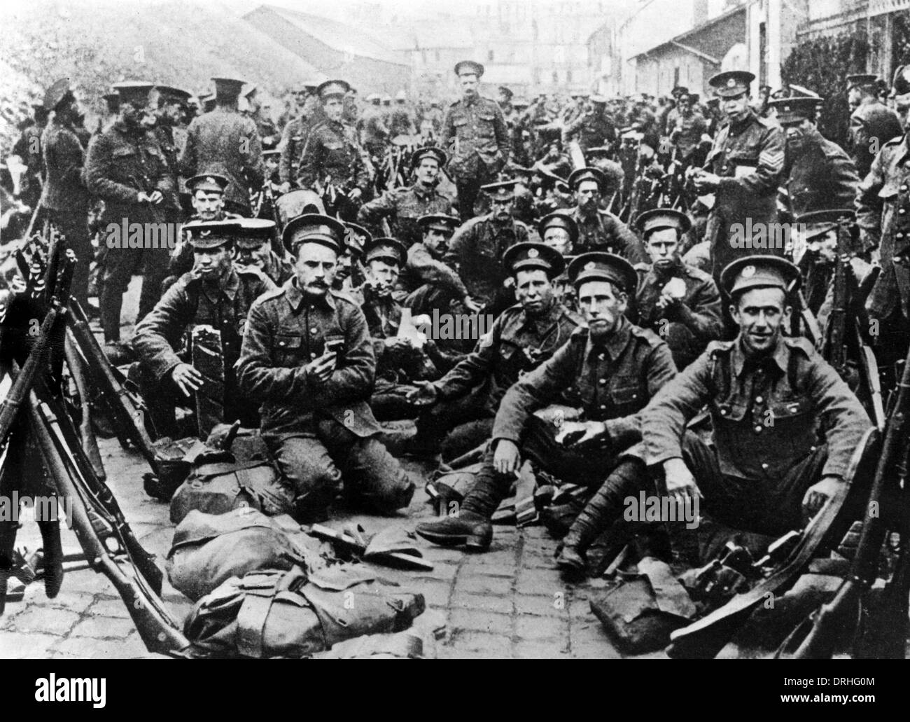 Group photo, British soldiers, WW1 Stock Photo 66153940 Alamy