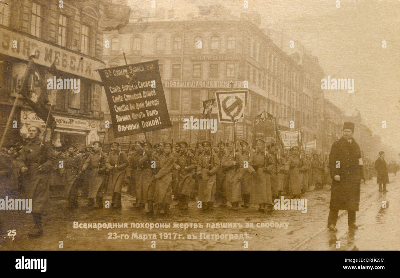 February Revolution - Petrograd, Russia Stock Photo