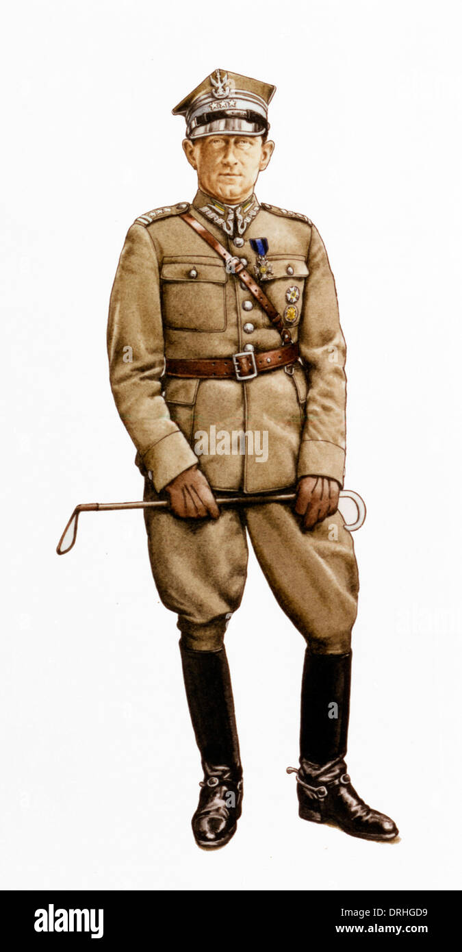 Polish army officer, WW1 Stock Photo