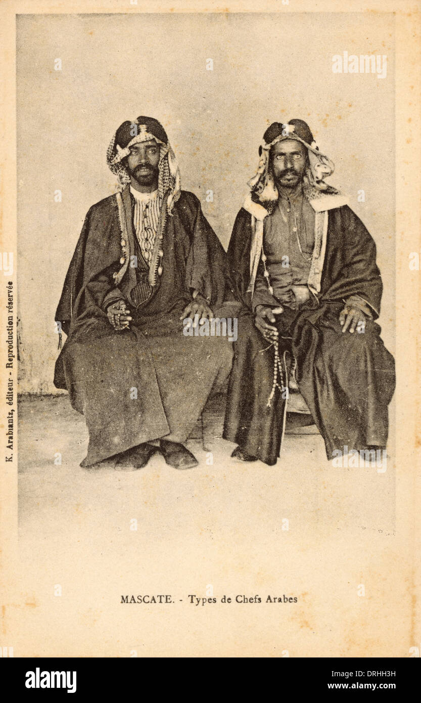 Muscat, Oman - Two Arab Chieftains Stock Photo