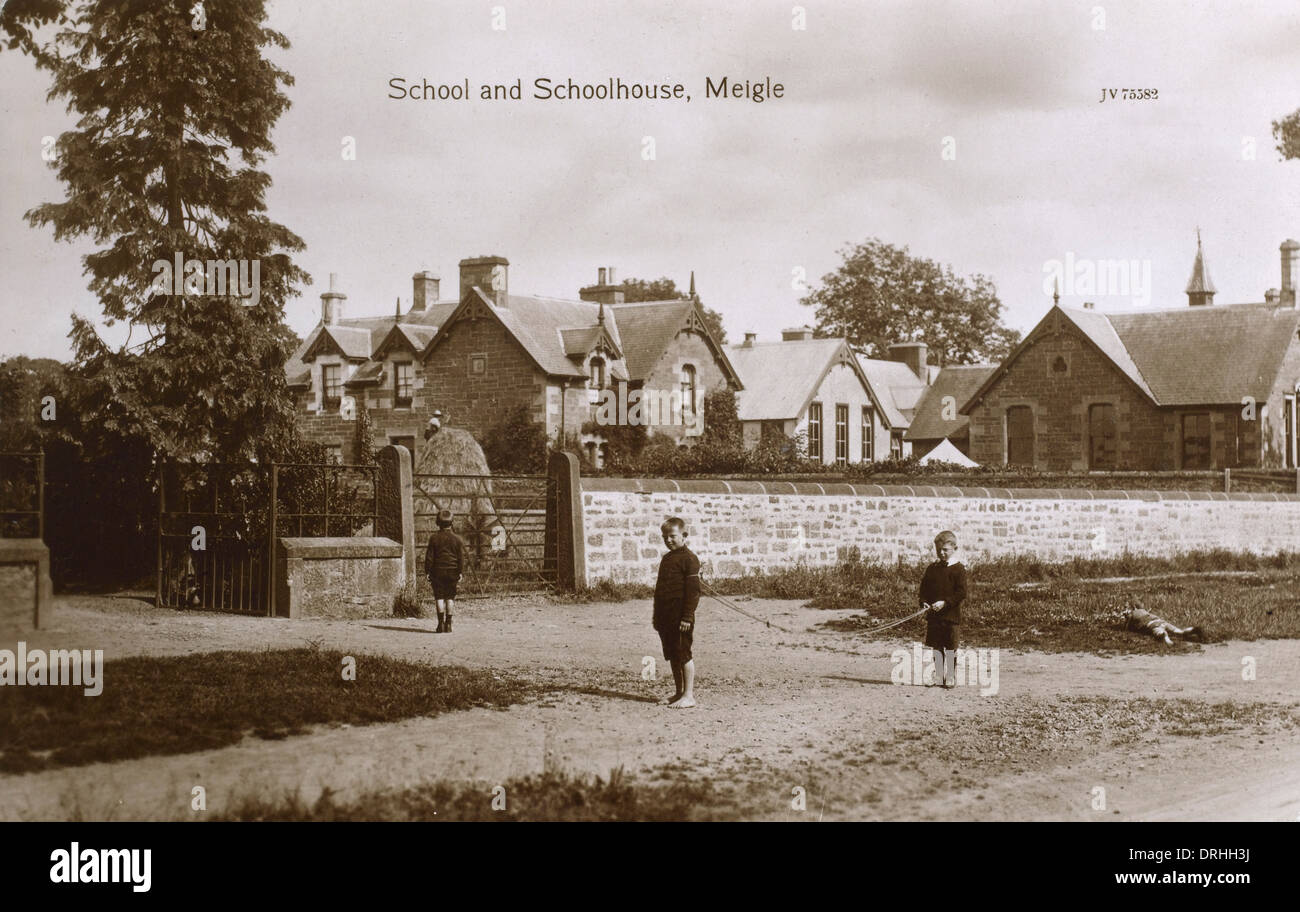 Meigle, Scotland - The School and Schoolhouse Stock Photo