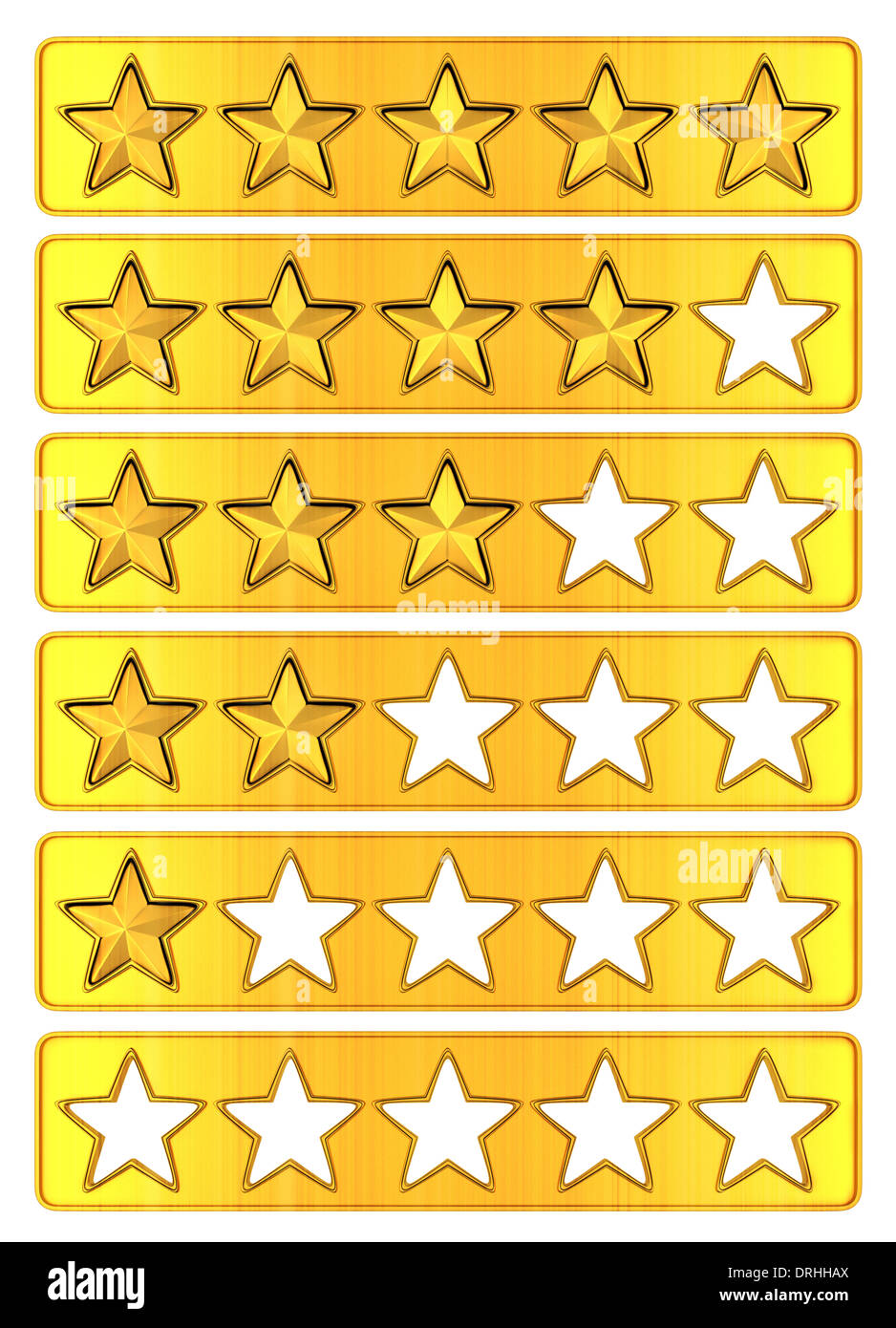 Gold Star, rating (done in 3d Stock Photo Alamy