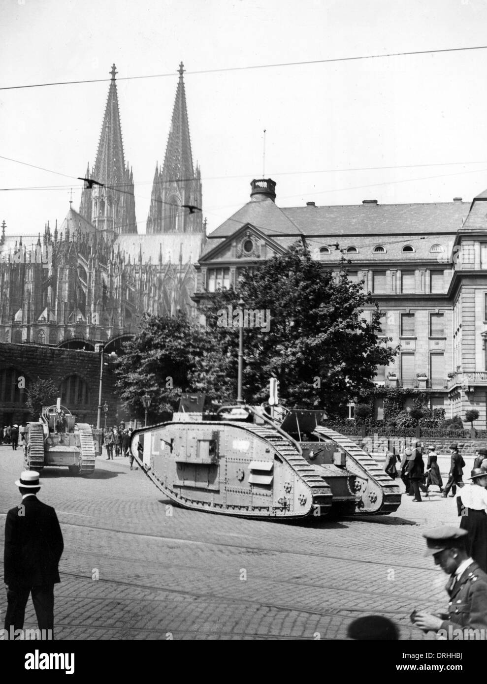 Two tanks moving through Cologne, Germany Stock Photo Alamy