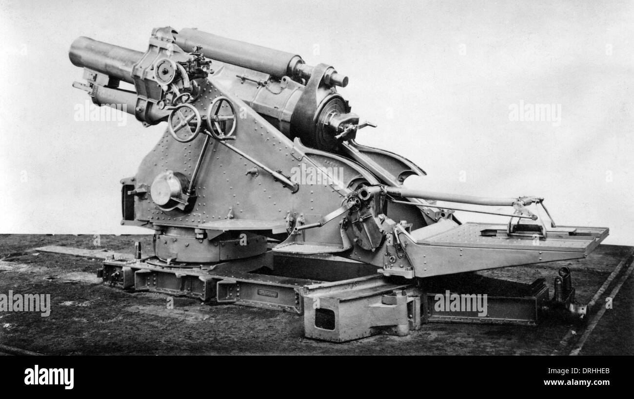 British 9.2 inch Howitzer used on Western Front, WW1 Stock Photo