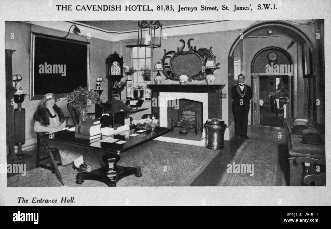 The entrance hall of the Cavendish Hotel Stock Photo