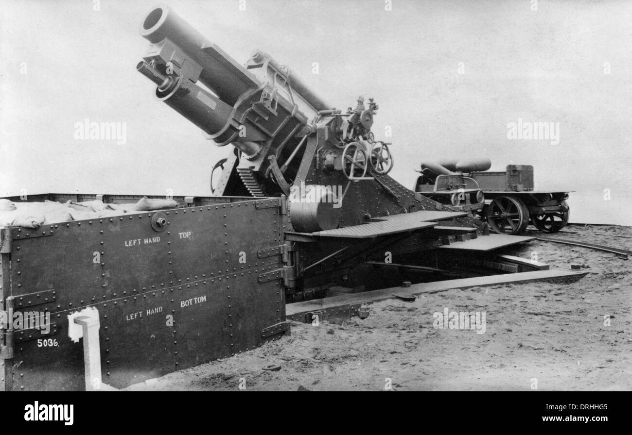 British 9.2 inch Howitzer, WW1 Stock Photo