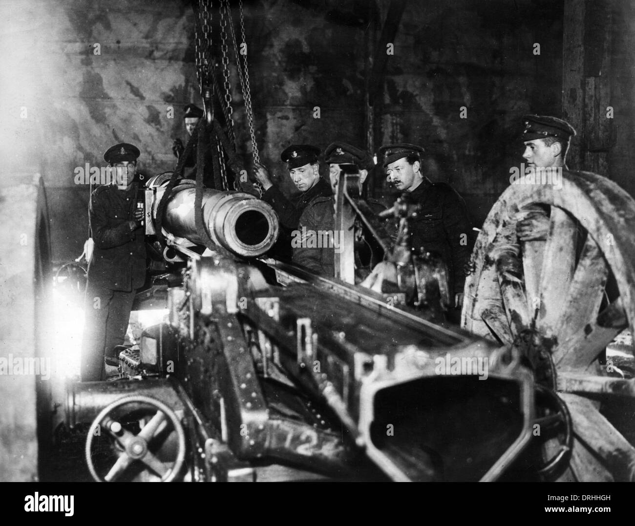 British 6 inch Howitzer, WW1 Stock Photo