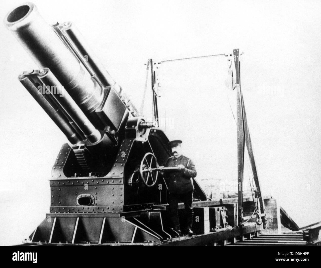 British 15 inch Howitzer used on Western Front, WW1 Stock Photo