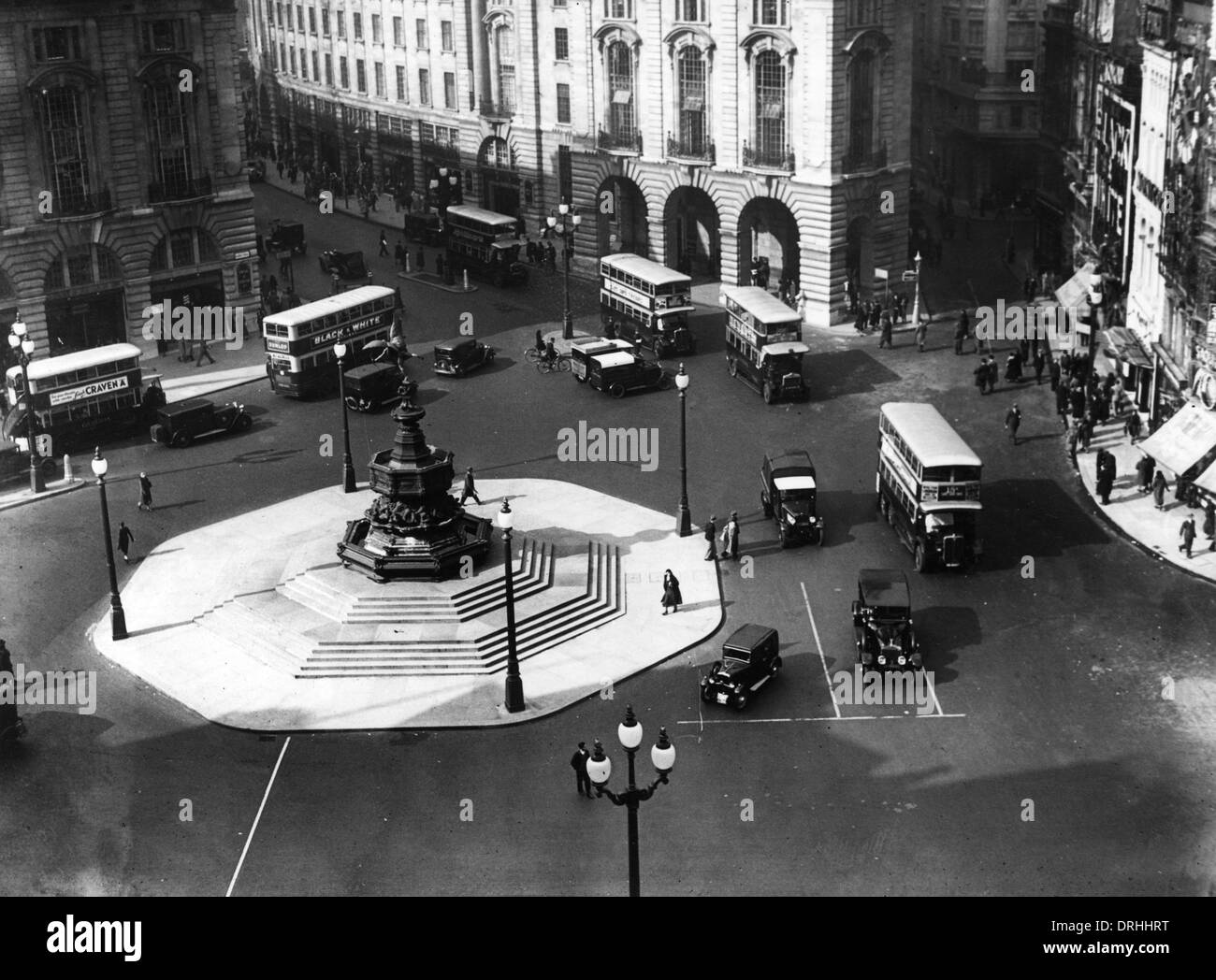 Piccadilly Circus in London, with the Shaftesbury Memorial Stock Photo