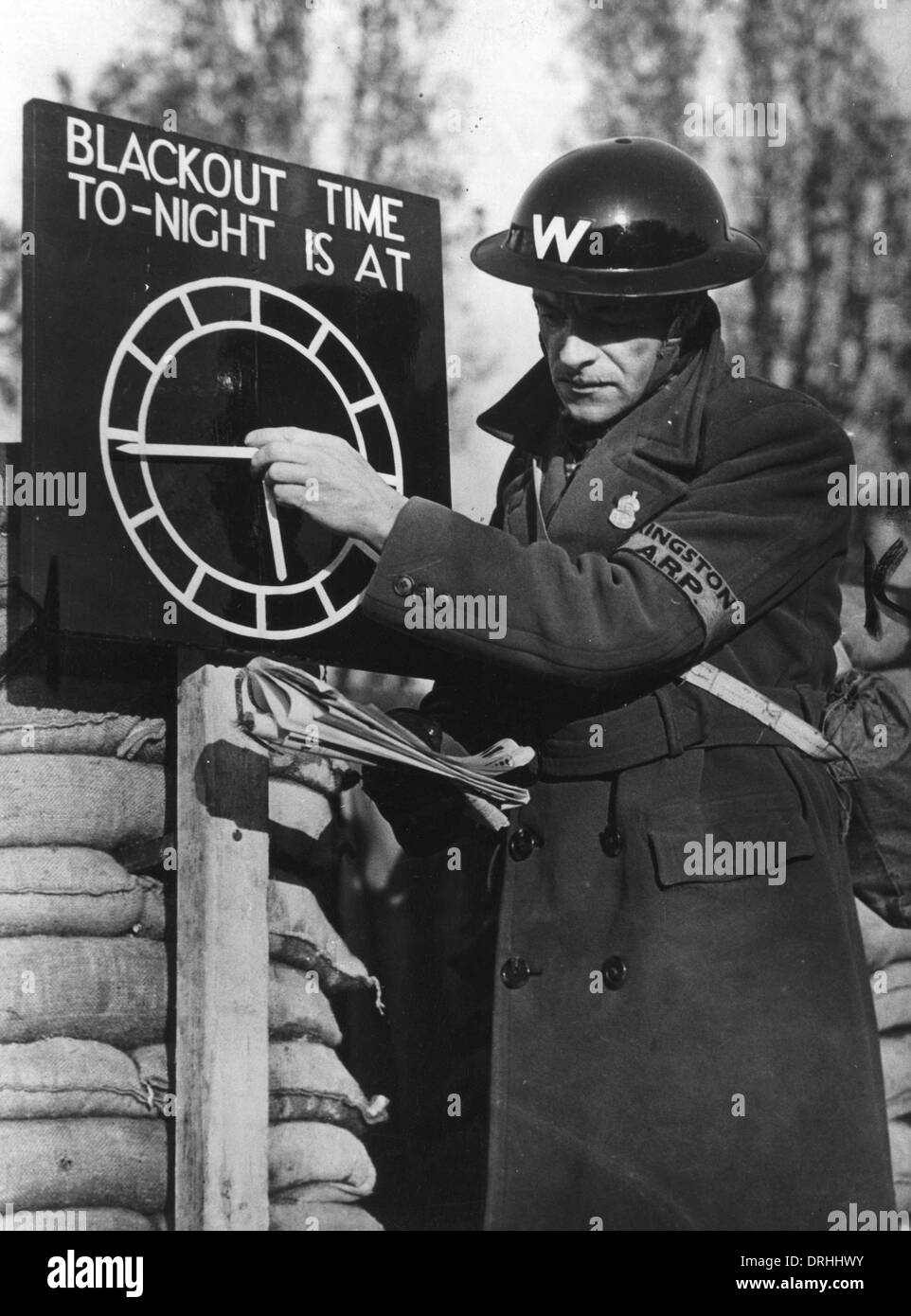 An air raid warden for Kingston Stock Photo
