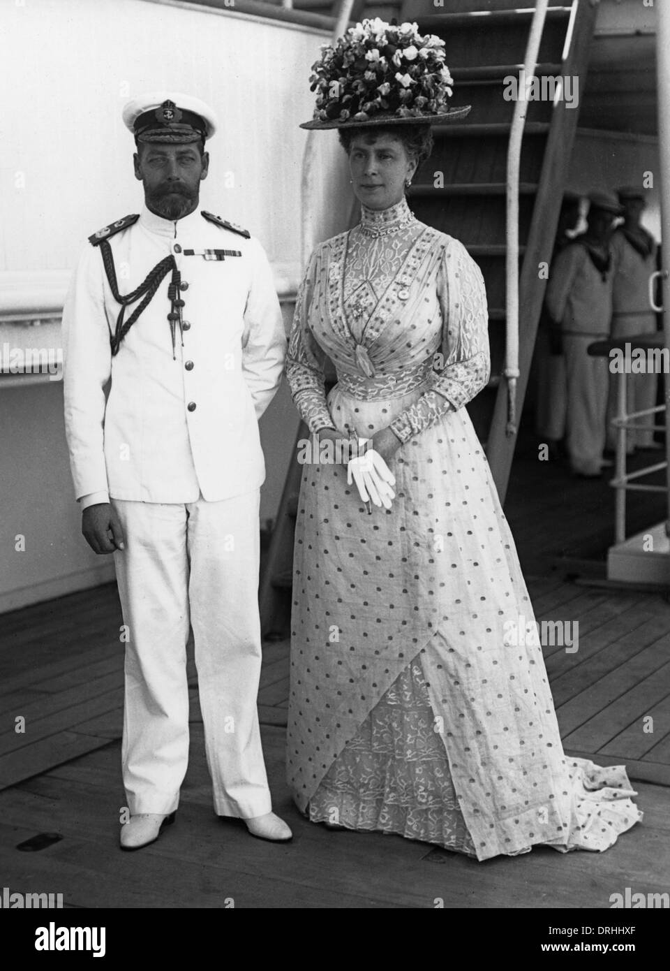 King V in Naval uniform and his wife, Queen Mary Stock Photo Alamy