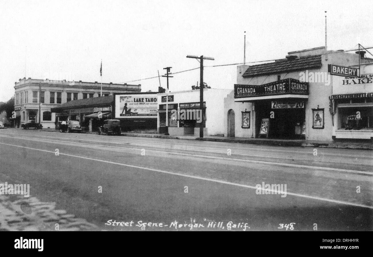 Street scene, Hill, California Stock Photo Alamy