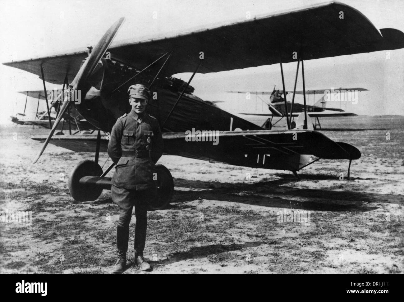 Oberleutnant Ernst Udet, German air ace, WW1 Stock Photo