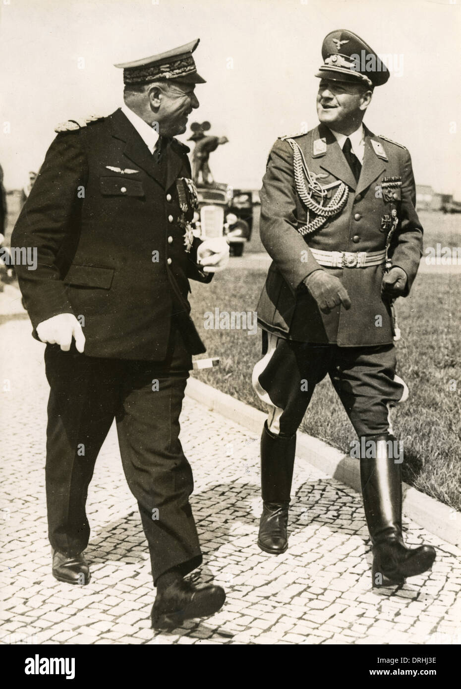 General Vuillemin and General Milch, Berlin Stock Photo