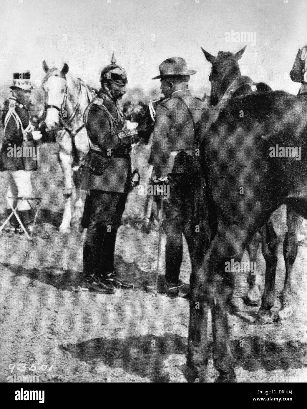 Kaiser Wilhelm II and General Leonard Wood, Germany Stock Photo