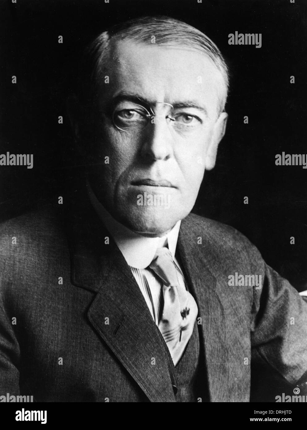 Thomas Woodrow Wilson, American President Stock Photo