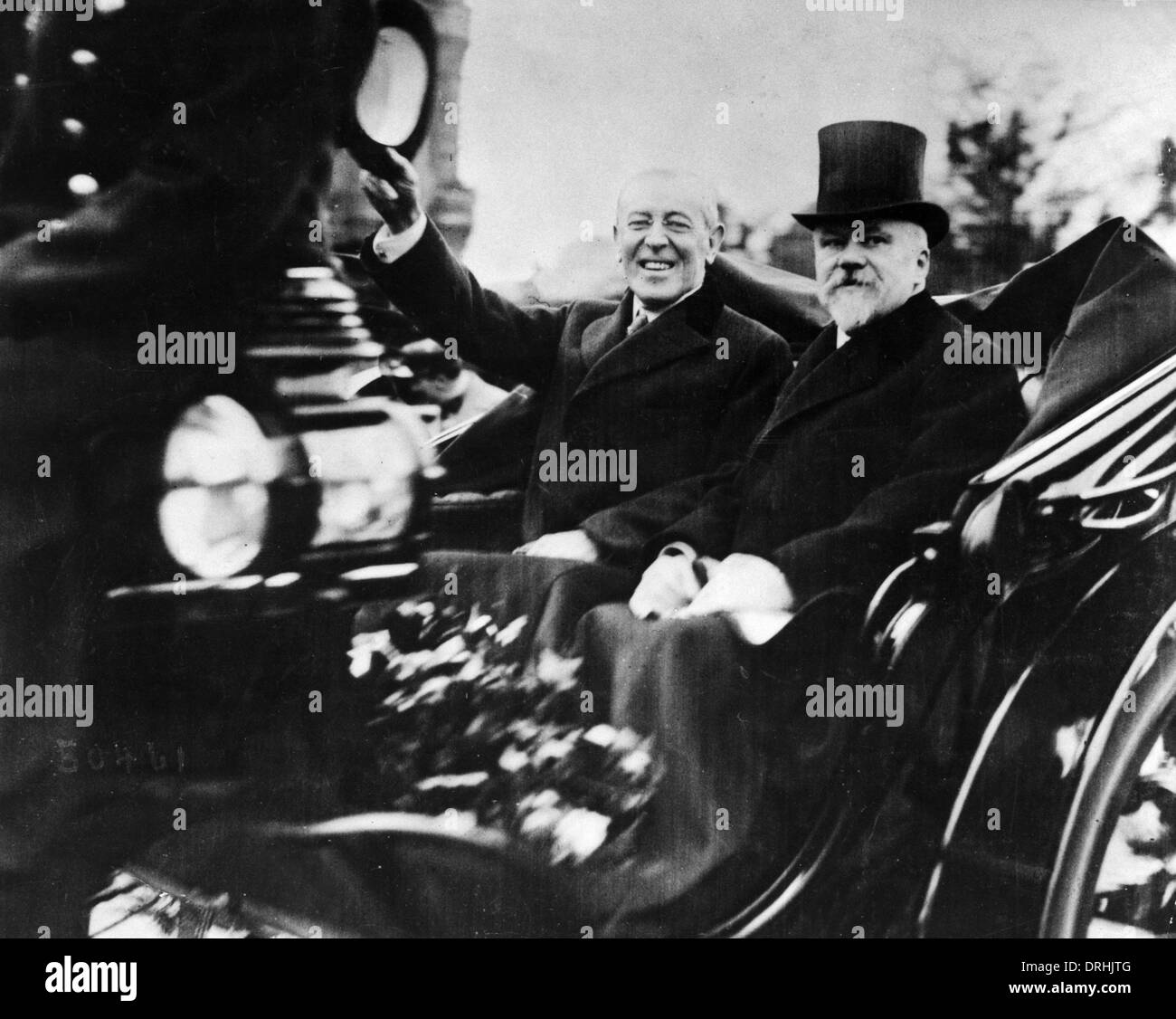 President Woodrow Wilson and President Poincare Stock Photo