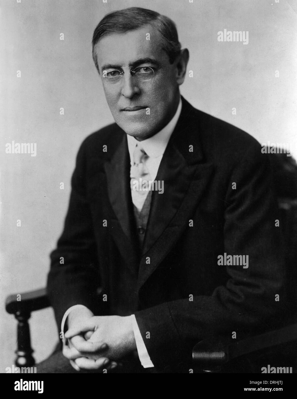 Thomas Woodrow Wilson, American President Stock Photo