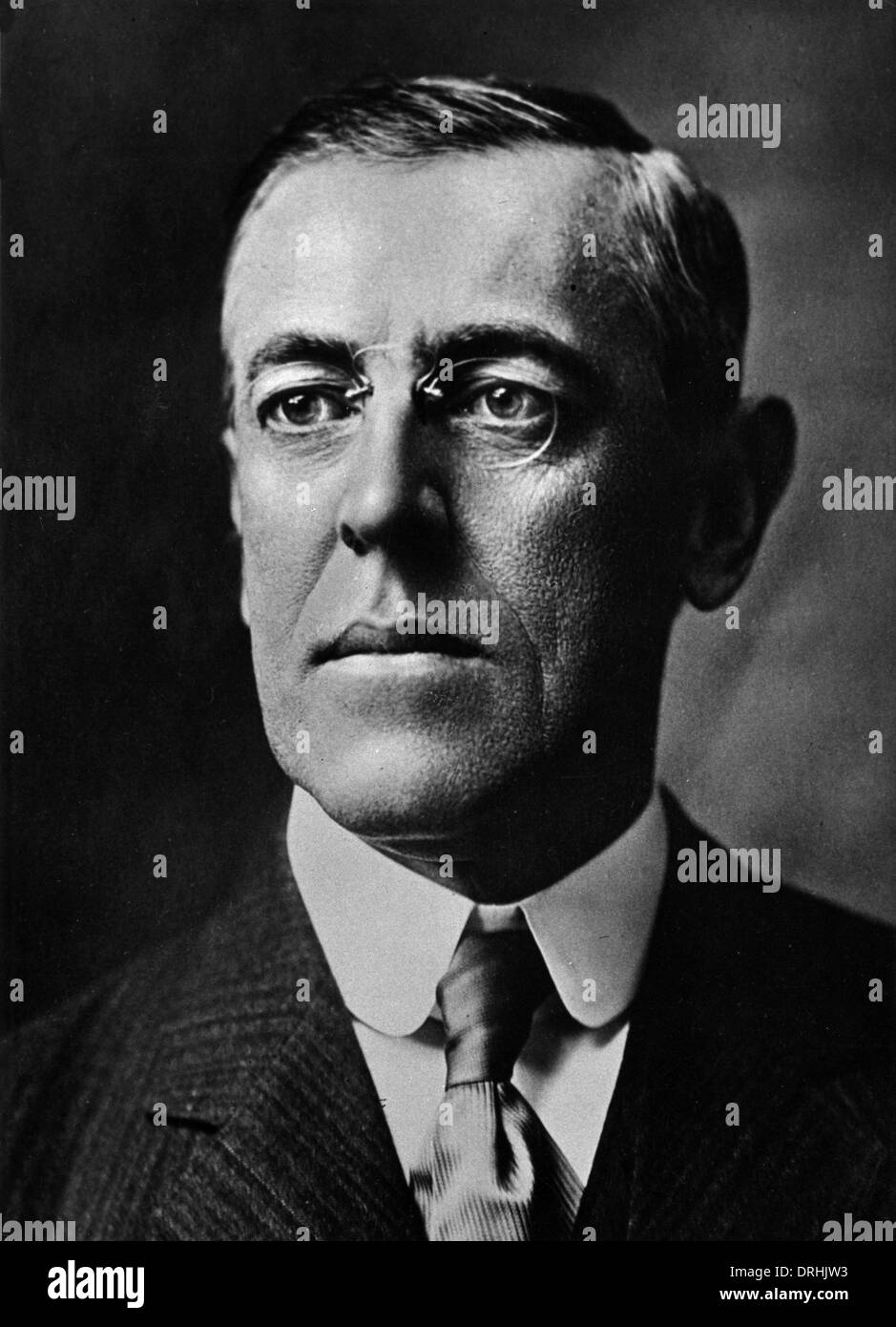 Thomas Woodrow Wilson, American President Stock Photo