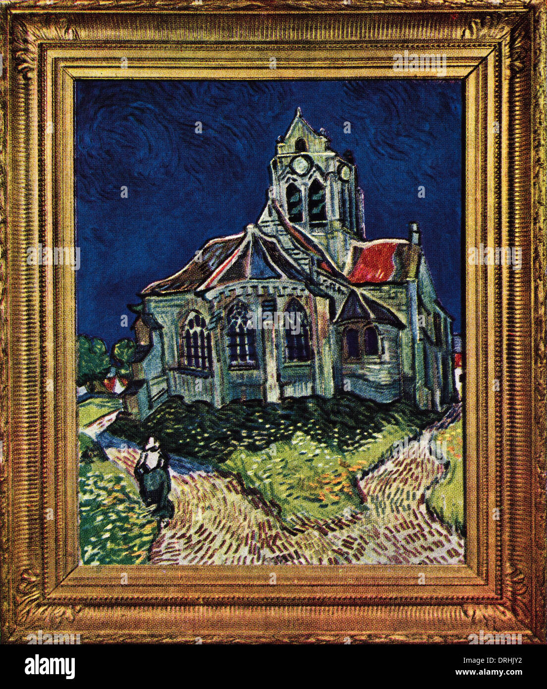 'L'Eglise D'Auvers-sur-oise' 'The Church at Auvers' by Dutch artist Vincent Van Gogh painted 1890 original in Musee d'Orsay Paris France Stock Photo