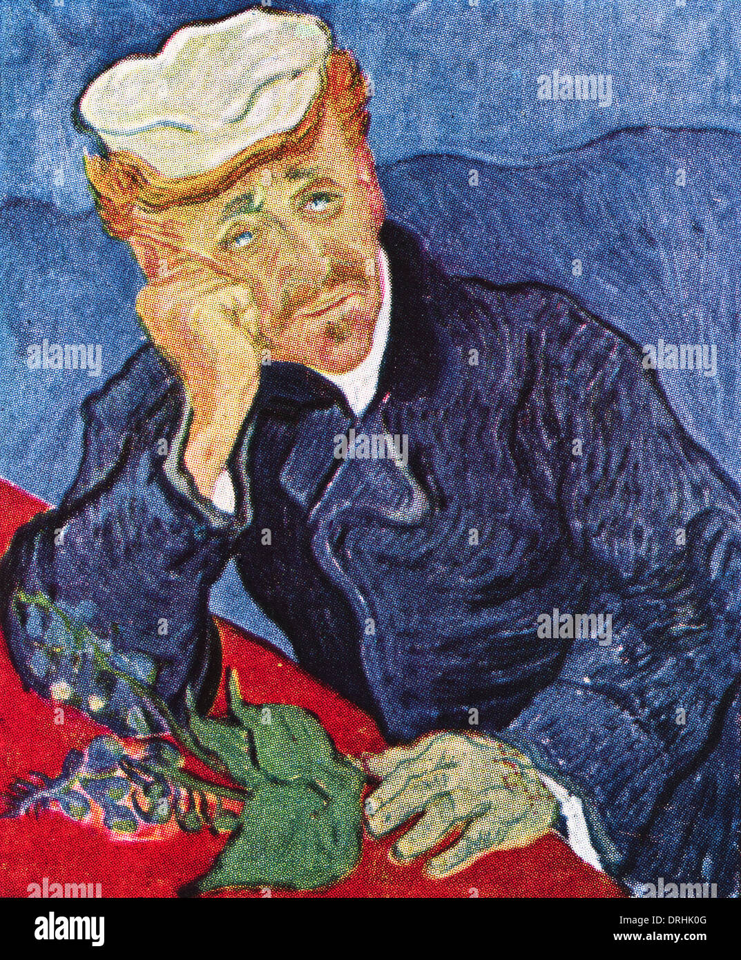 'Portrait of Doctor Gachet' by Dutch artist Vincent Van Gogh painted 1890 original in private collection Stock Photo