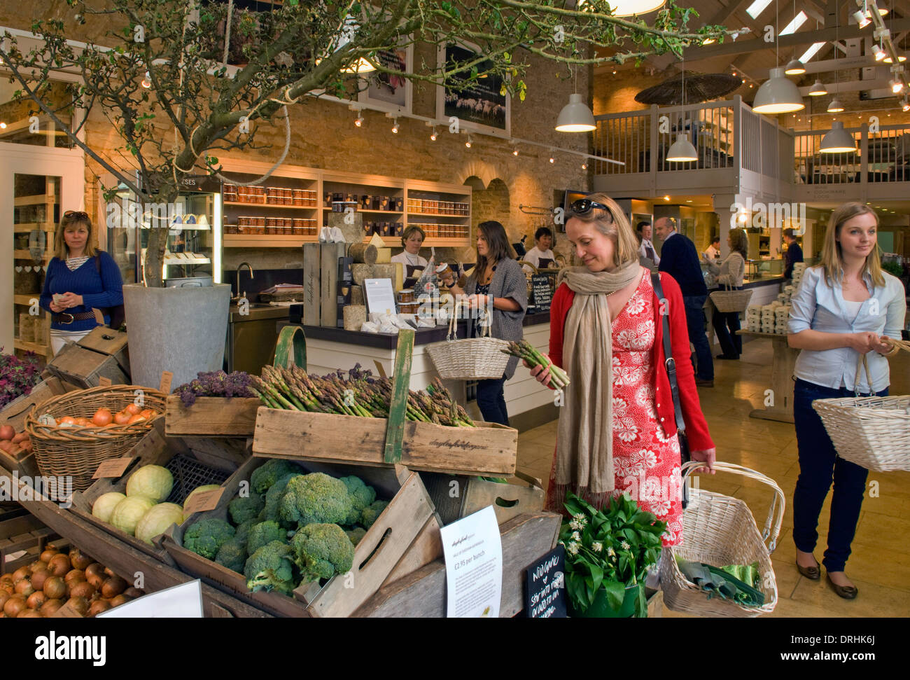 Daylesford Organic Farmshop Gloucestershire, a foodshop,shopping mall and cafe.Often called the Harrod's of the Cotswolds.a UK Stock Photo
