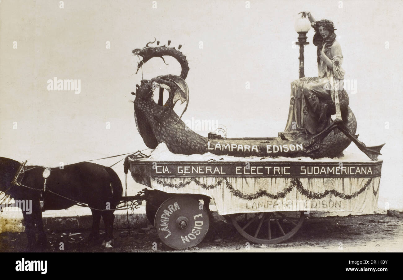 Uruguay - Float for the Edison Electric Company Stock Photo