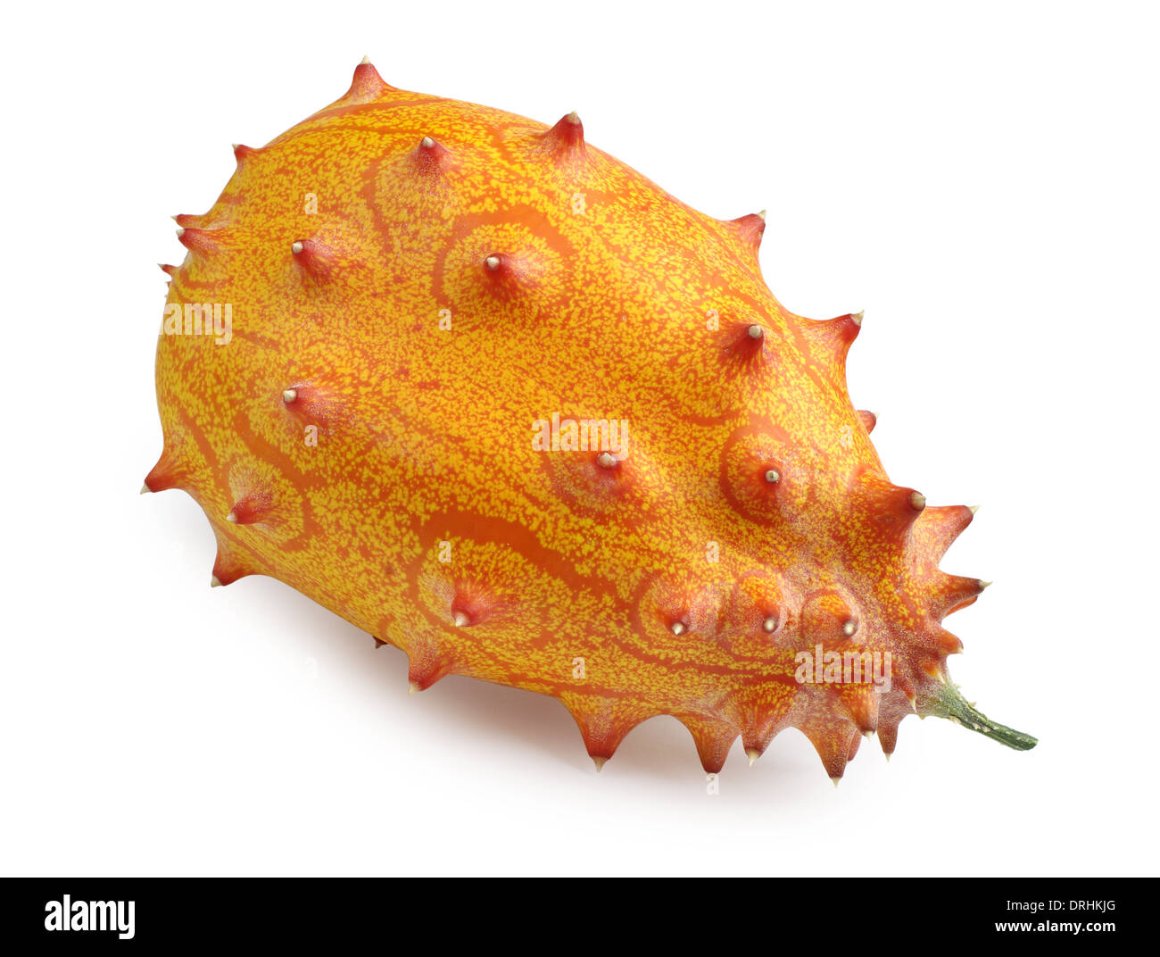 Fruit Kiwano African horned melon or cucumber on white background
