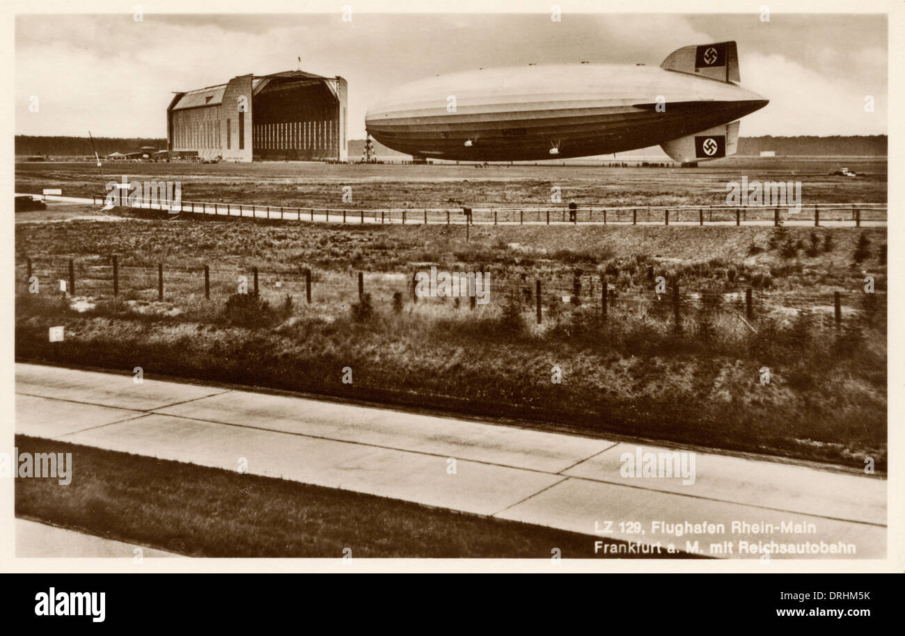 ドイツ 戦前絵葉書 ヒンデンブルク号 1937年 Hindenburg