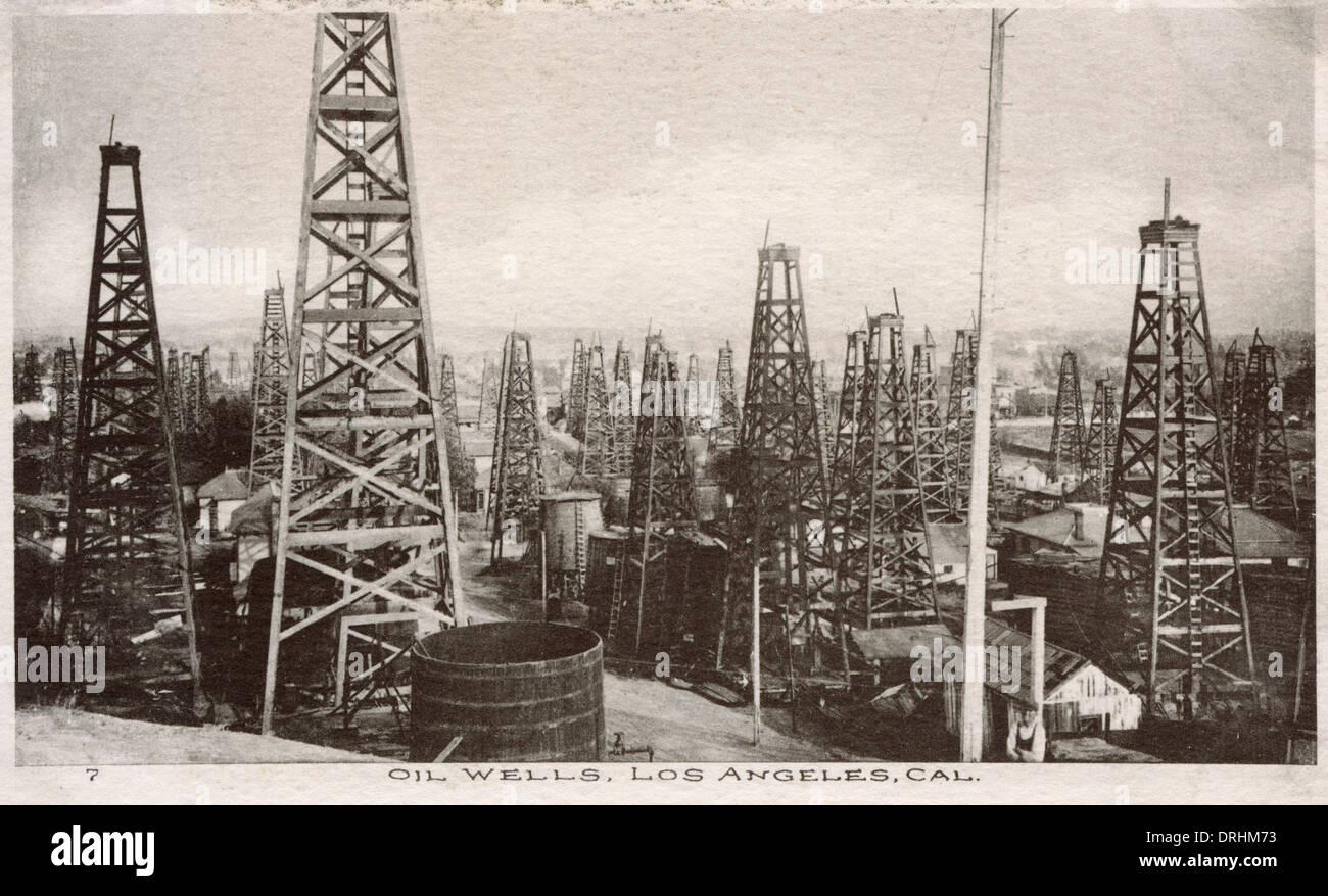 Oil wells at Los Angeles, California, USA Stock Photo Alamy